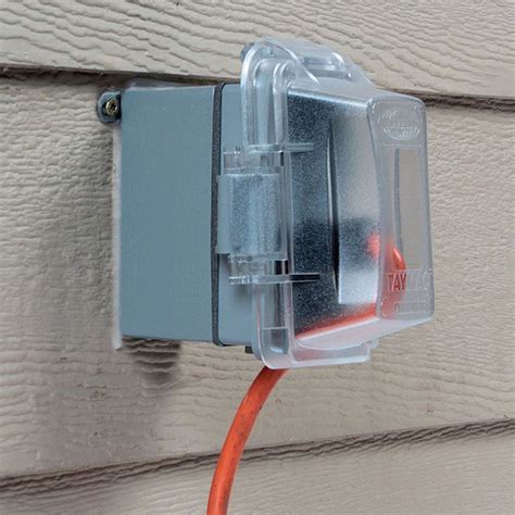 electrical box for outside|outside waterproof outlet box.